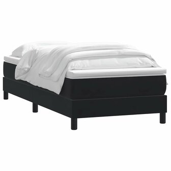 Boxspring met matras fluweel zwart 80x220 cm 3