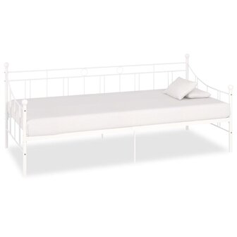 Slaapbankframe metaal wit 90x200 cm 1