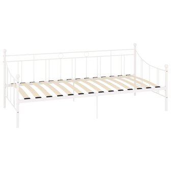 Slaapbankframe metaal wit 90x200 cm 3