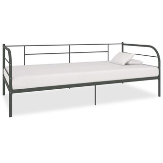 Bedbankframe metaal grijs 90x200 cm 1