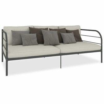 Bedbankframe metaal grijs 90x200 cm 2