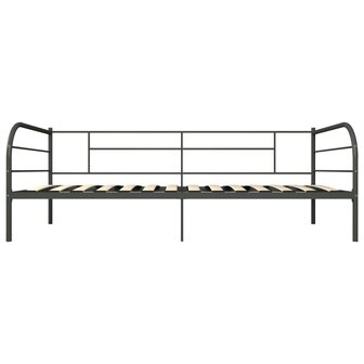 Bedbankframe metaal grijs 90x200 cm 4