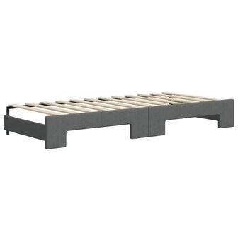 Slaapbank onderschuifbed en lades 80x200 cm stof donkergrijs 8