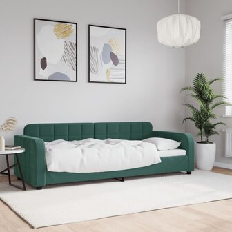 Slaapbank 80x200 cm fluweel donkergroen 1