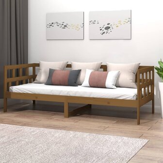 Slaapbank massief grenenhout honingbruin 80x200 cm 1