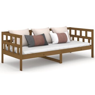 Slaapbank massief grenenhout honingbruin 80x200 cm 2