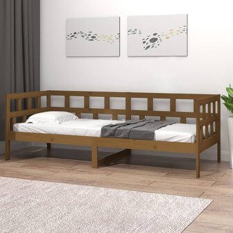 Slaapbank massief grenenhout honingbruin 80x200 cm 4