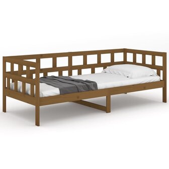 Slaapbank massief grenenhout honingbruin 80x200 cm 5