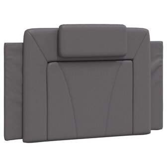 Bed met matras kunstleer grijs 90x190 cm 5