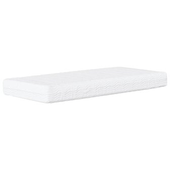 Bed met matras kunstleer grijs 90x190 cm 6