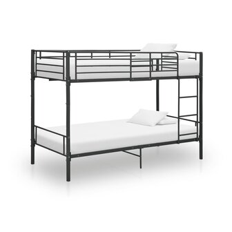Stapelbed metaal zwart 90x200 cm 1