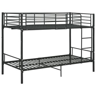 Stapelbed metaal zwart 90x200 cm 2