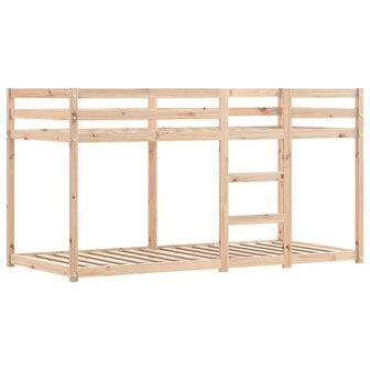 Stapelbed met gordijnen 90x190 cm massief grenenhout blauw 8