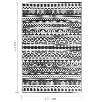 Buitenkleed ARAKIL 120x180 cm polypropeen zwart 7