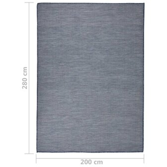 Buitenkleed platgeweven 200x280 cm blauw 6