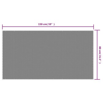 Buitenkleed omkeerbaar 80x150 cm grijs en wit 7