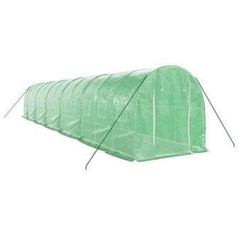 Tuinkas met stalen frame 24 m&sup2; 12x2x2 m groen 3