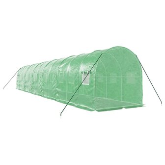 Tuinkas met stalen frame 24 m&sup2; 12x2x2 m groen 6