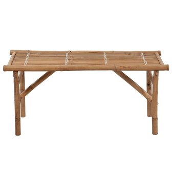 Tuinbank inklapbaar met kussen 118 cm bamboe 3