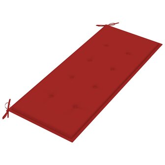 Tuinbank inklapbaar met kussen 118 cm bamboe 5