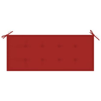Tuinbank inklapbaar met kussen 118 cm bamboe 6