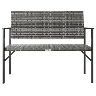 Tuinbank 2-zits poly rattan grijs 3