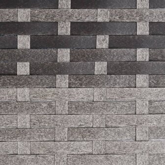 Tuinbank 2-zits poly rattan grijs 7