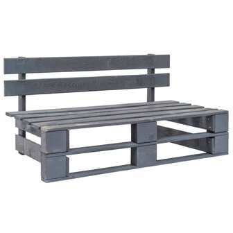 Tuinbank pallet hout grijs 1