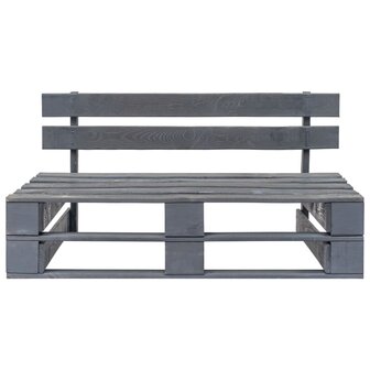 Tuinbank pallet hout grijs 2