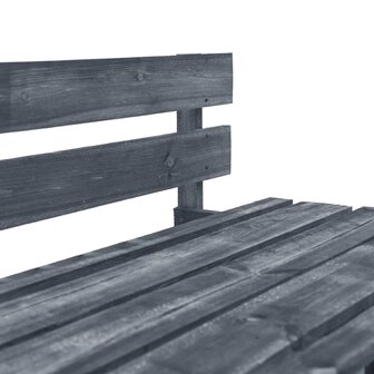 Tuinbank pallet hout grijs 3