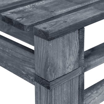Tuinbank pallet hout grijs 4