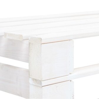 Tuinbank pallet hout wit 3