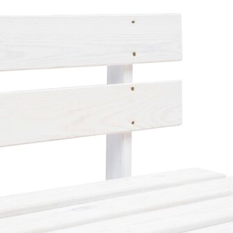 Tuinbank pallet hout wit 4