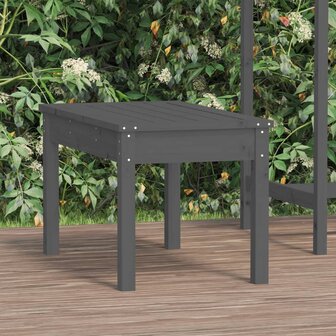 Tuinbank 80x44x45 cm massief grenenhout grijs 1