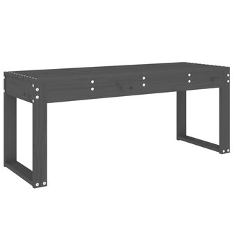 Tuinbank 110x38x45 cm massief grenenhout grijs 2