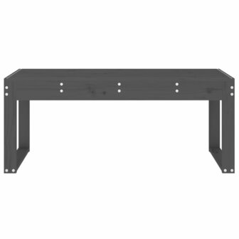 Tuinbank 110x38x45 cm massief grenenhout grijs 3