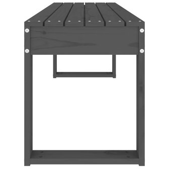 Tuinbank 110x38x45 cm massief grenenhout grijs 4