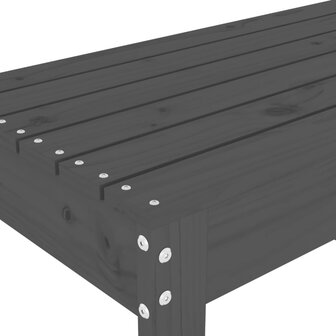 Tuinbank 110x38x45 cm massief grenenhout grijs 6