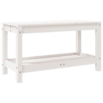 Tuinbank 82,5x35x45 cm massief grenenhout wit 2
