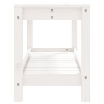 Tuinbank 82,5x35x45 cm massief grenenhout wit 6