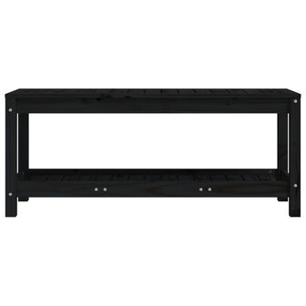 Tuinbank 108x35x45 cm massief grenenhout zwart 4