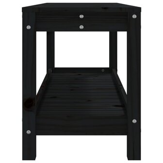 Tuinbank 108x35x45 cm massief grenenhout zwart 6