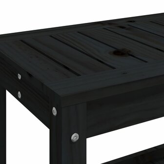 Tuinbank 108x35x45 cm massief grenenhout zwart 7