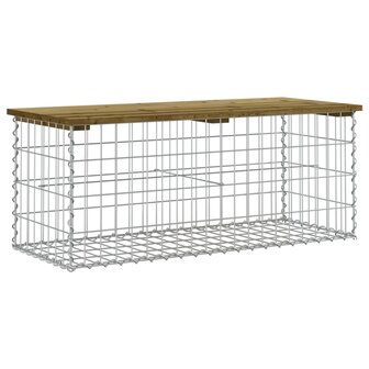 Tuinbank schanskorfontwerp 103x44x42 cm ge&iuml;mpregneerd hout 2