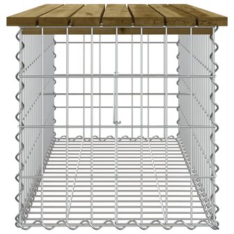 Tuinbank schanskorfontwerp 103x44x42 cm ge&iuml;mpregneerd hout 4