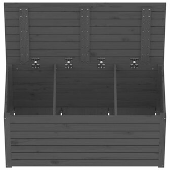 Tuinbox 101x50,5x46,5 cm massief grenenhout grijs 8