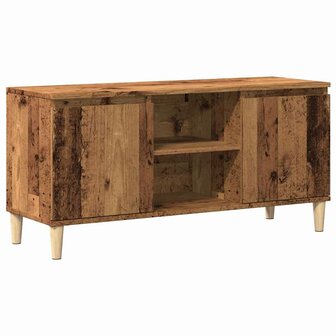 Tv-meubel 102x35x50 cm bewerkt hout oud houtkleurig 2