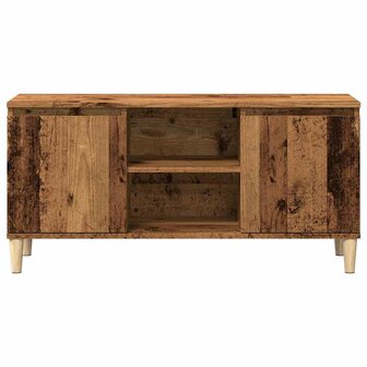Tv-meubel 102x35x50 cm bewerkt hout oud houtkleurig 4