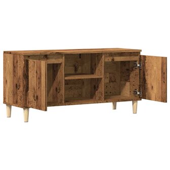 Tv-meubel 102x35x50 cm bewerkt hout oud houtkleurig 9