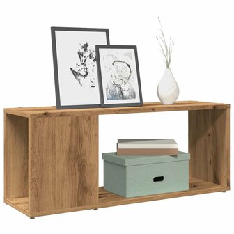Tv-meubel 80x24x32cm bewerkt hout artisanaal eikenkleur 1